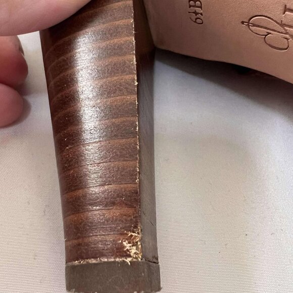 Cole Haan Women's N_ke Air Boots Knee Tall w/ Zip 2-Tone Brown Leather High Heel - Picture 7 of 7